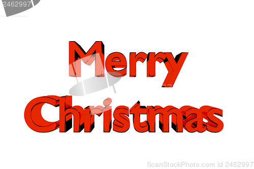 Image of Red Merry Christmas lettering