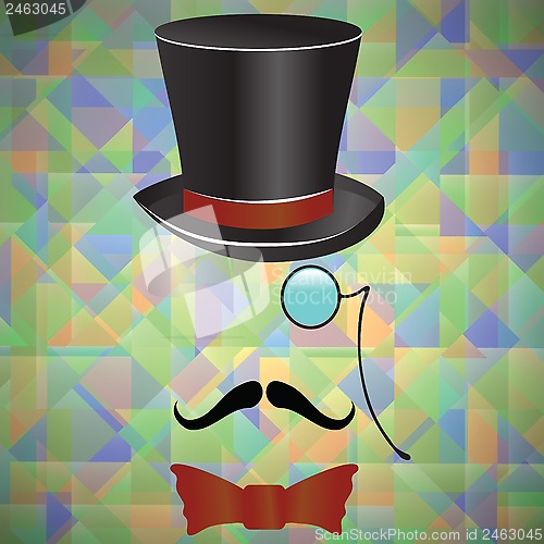 Image of Mustaches and  retro accessories