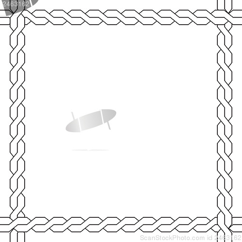 Image of Vector simple wicker frame. monochrome pattern.