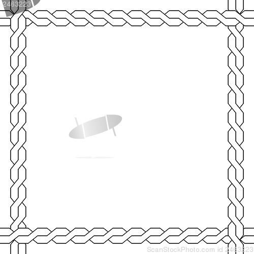 Image of Vector simple wicker frame. monochrome pattern.