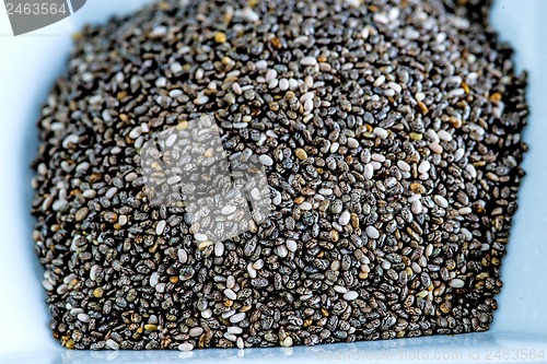 Image of Chia seeds and seed gelatin for diet