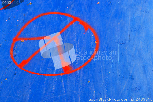 Image of Half-pipe with peace symbol