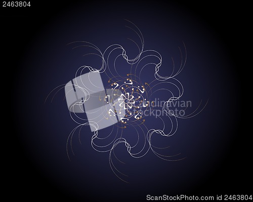 Image of Elegant gold and blue background