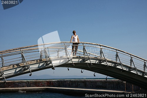 Image of Lady on the bridge