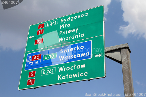 Image of Road sign in Poland