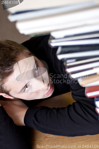 Image of Student Looking at Homework