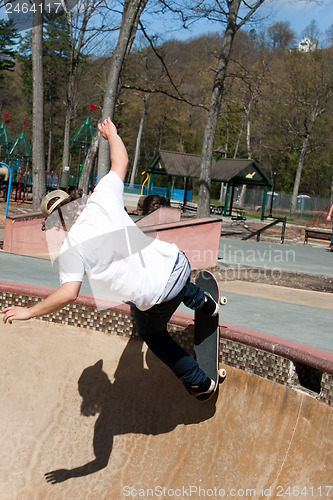 Image of Skater Working the Bowl 