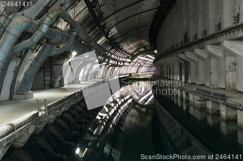 Image of Underground Tunnel with Water.