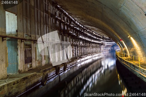 Image of Underground Tunnel with Water.