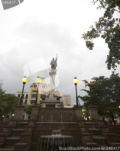 Image of statue christopher columbus in plaza de colon san juan