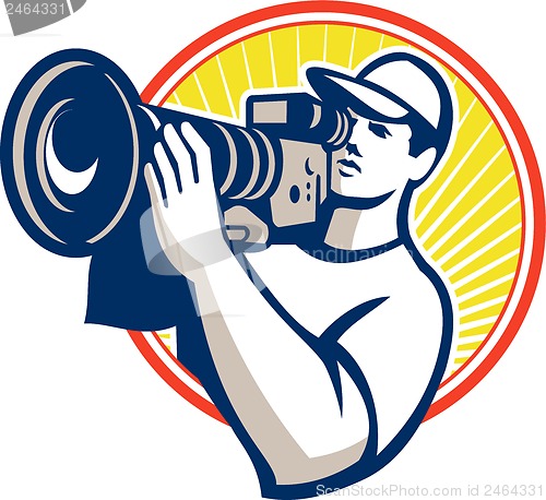 Image of Cameraman Film Crew HD Video Camera