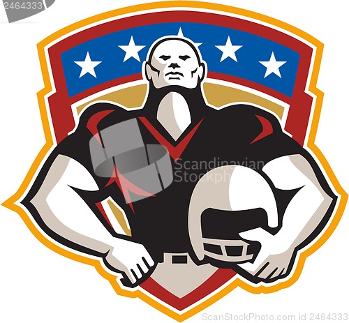 Image of American Football Tackle Linebacker Helmet Shield