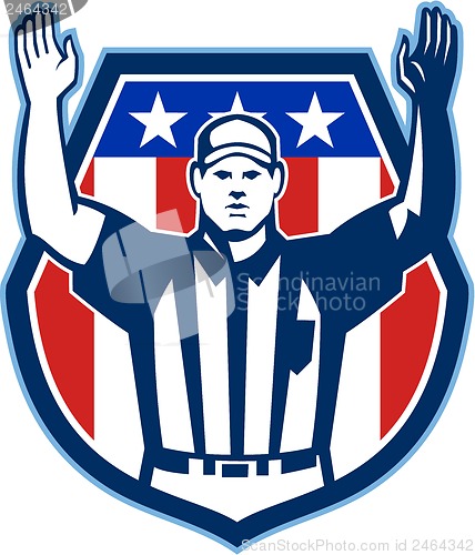 Image of American Football Official Referee Touchdown