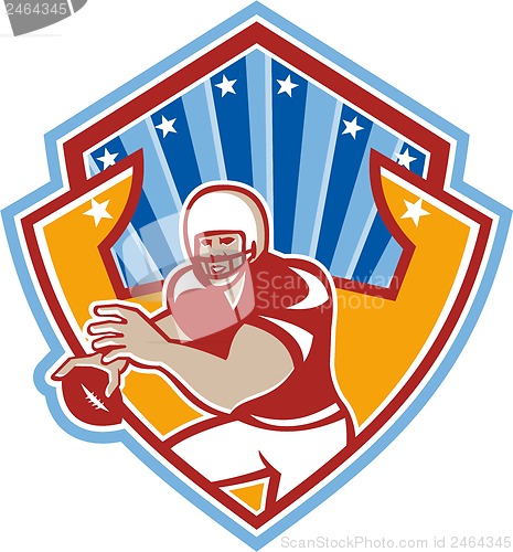 Image of American Football Quarterback Star Shield