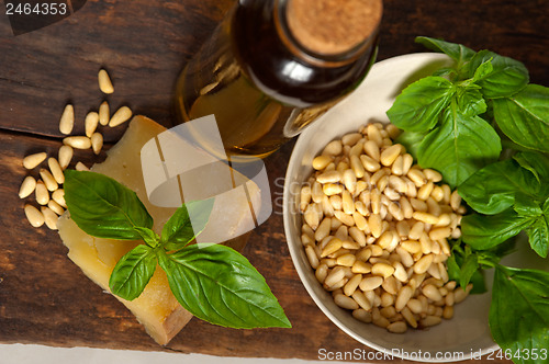 Image of Italian basil pesto ingredients