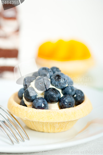Image of blueberry cream cupcake