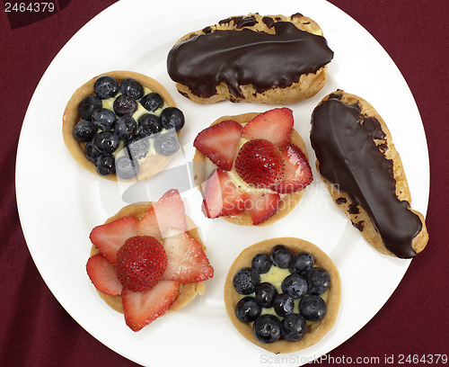 Image of Fruit tarts and eclairs