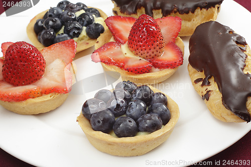 Image of Blueberry and strawberry tarts