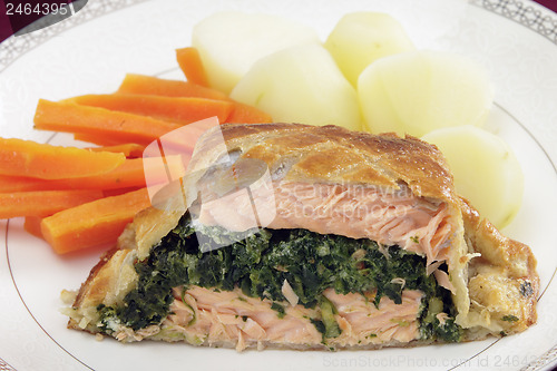 Image of Salmon en croute meal