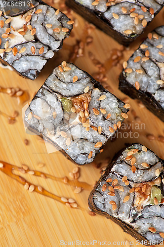 Image of sesame sushi rolls