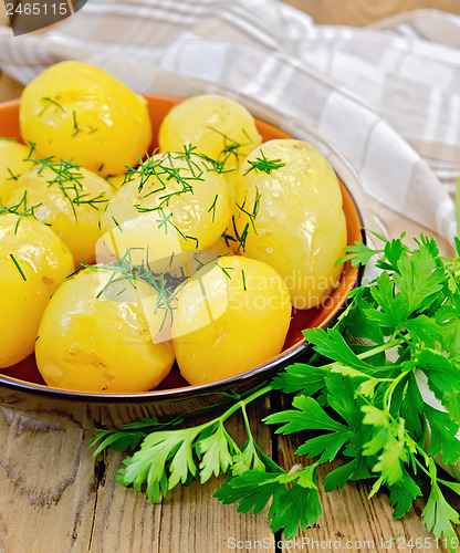 Image of Potatoe boiled with dill and parsley