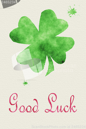 Image of Illustration cloverleaf with message