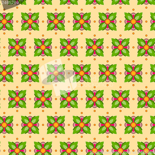Image of Seamless Flower Pattern Colorful Set