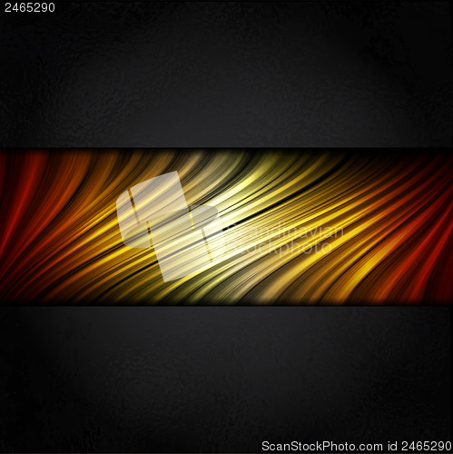 Image of Hot Colors Stripes Background with Black Frame