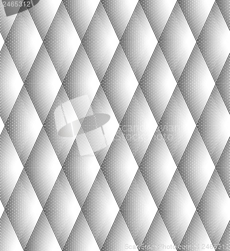 Image of Vector - Seamless Diamond Pattern Black And White Lines