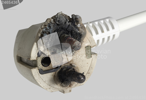 Image of burnt power plug