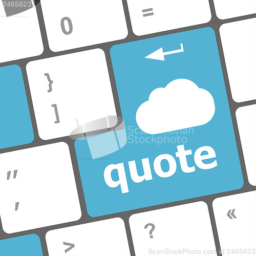 Image of Key for quote - business concept