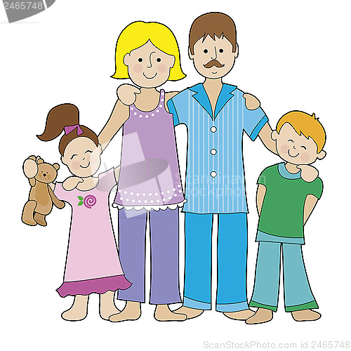 Image of Family in Pajamas