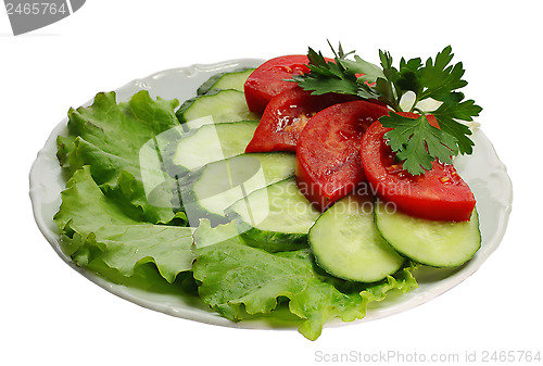Image of Cucumber and tomato segments