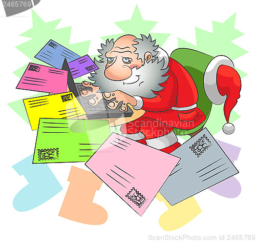 Image of Santa and e-mail