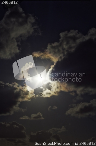 Image of Sun with clouds