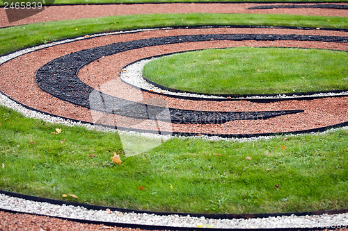 Image of grass pattern of regular park