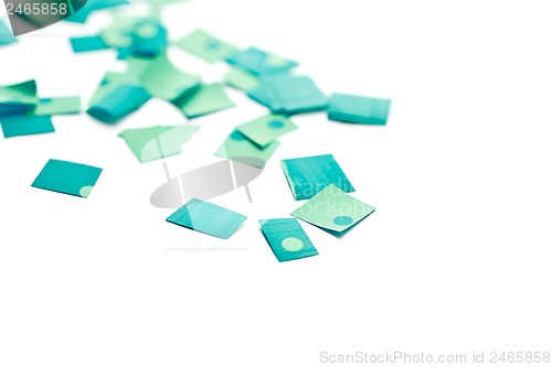 Image of blue confetti 