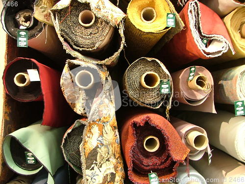 Image of rolls of fabric