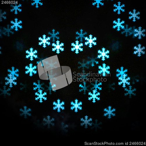 Image of Christmas snowflakes background