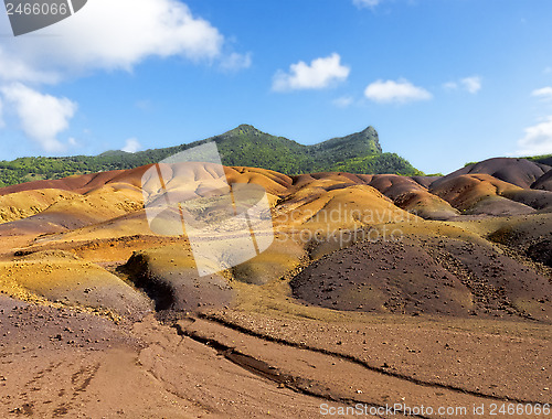 Image of Multi Colored Sand Dunes of Chamarel