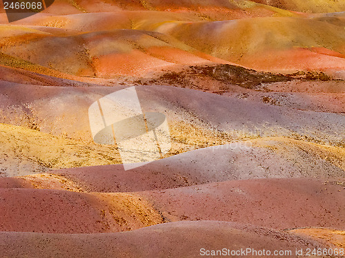 Image of Multi Colored Sand Dunes of Chamarel