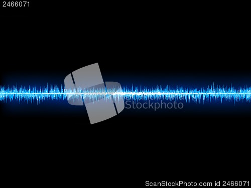 Image of Blue sound wave on white background. + EPS10