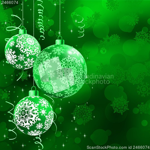 Image of Christmas bokeh background with baubles. EPS 10