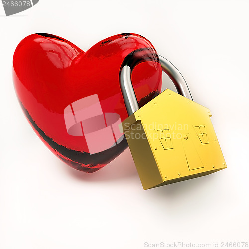 Image of Heart with lock symbol