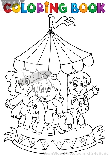 Image of Coloring book carousel theme 1