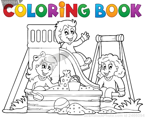 Image of Coloring book playground theme 1