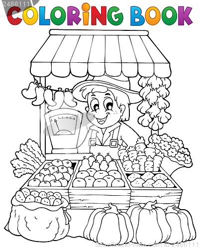 Image of Coloring book farmer theme 2