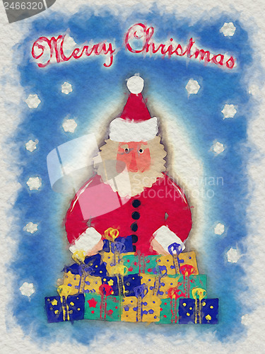 Image of Santa Claus with message