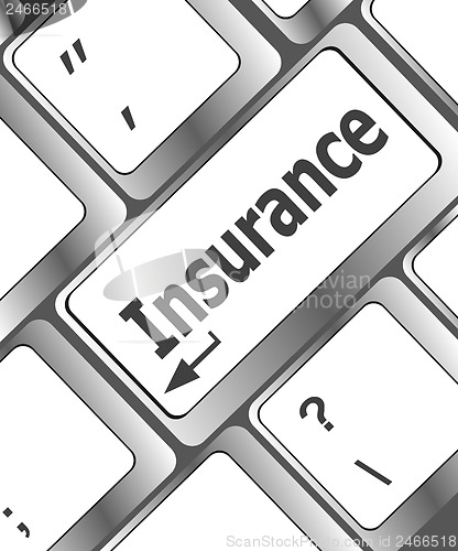 Image of Insurance key in place of enter key