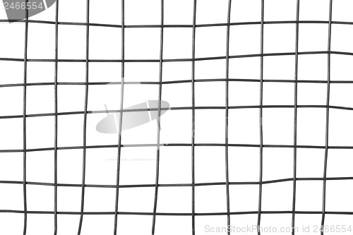 Image of Metal grid on white background